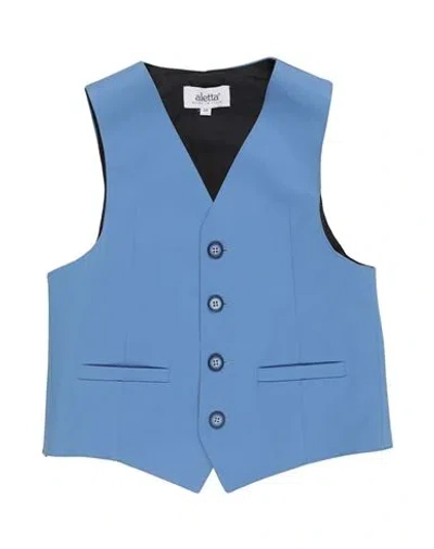 Aletta Babies'  Toddler Girl Tailored Vest Pastel Blue Size 6 Linen, Cotton