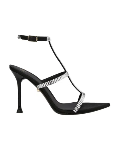 Alev� Lisa 110mm Crystal-embellished Sandals In Black
