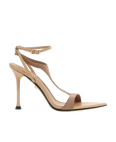 Alev� Logo Sandals In Nude