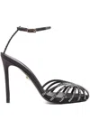 Alevì 100mm Crystal-embellished Stiletto Sandals In Purple