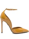 Alevì 110mm Ankle Strap Heeled Pump In Brown