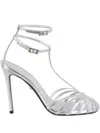 Alevì Stella 110 Sandals In Silver Leather In Silver