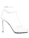 Alevì Ally 095 Sandals In White Patent Leather In White