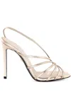 Alevì 120mm Leather Slingback Sandals In Neutral