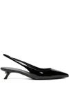 Alevì 35mm Pearl-embellished Slingback Pumps In Black