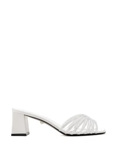 Alevì 60mm Vittoria Heeled Sandals In White