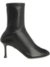 Alevì 79mm Sock-fit Leather Ankle Boots In Black