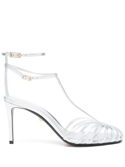 Alevì 80mm Anna Sandals In Silver