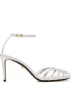 Alevì 80mm Crystal-embellished Stiletto Sandals In White