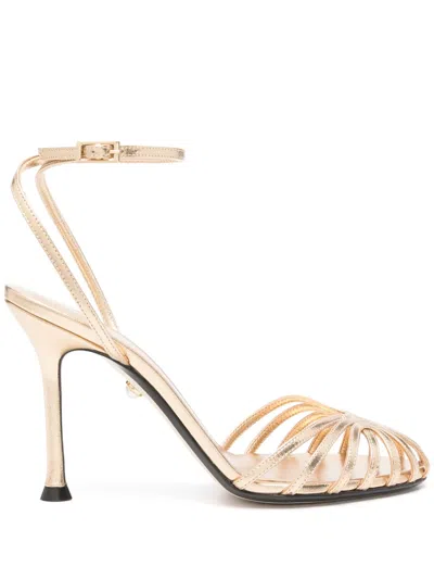 Alevì 95mm Ally Sandals In Gold