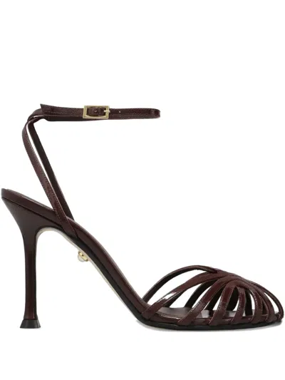 Alevì 95mm Aly Sandals In Brown
