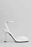 Alevì Ally 95 Sandals In White Patent Leather In White