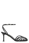 Alevì Ally 95 Sandals In Black Patent Leather