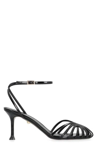 Alevì Ally Leather Sandals In Black