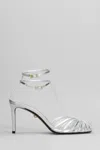 Alevì Stella 110 Sandals In Silver Leather In Silver