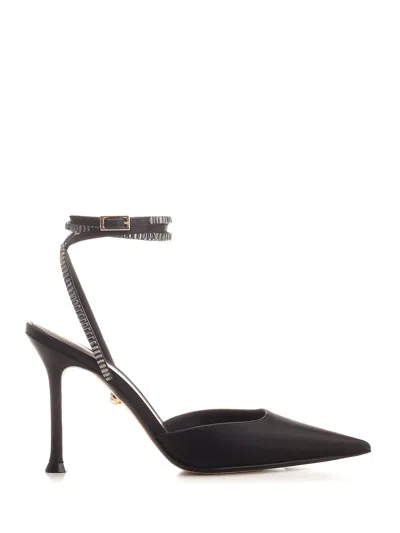 Alevì Axel Satin Pump In Black