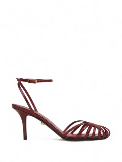 Alevì Blake Leather Sandals In Red
