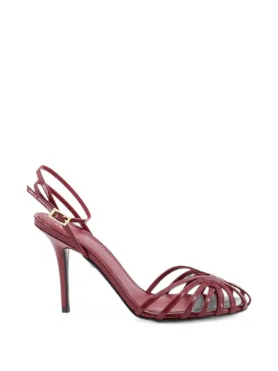 Alevì Blake Patent Leather Sandals In Red