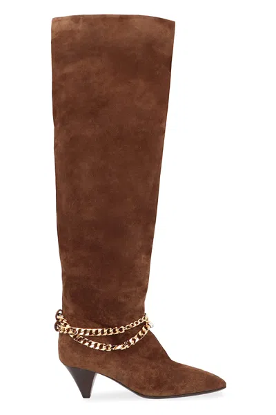 Alevì Camille Suede Knee High Boots