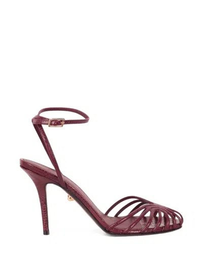 Alevì Croc-effect Cage Sandals In Multi