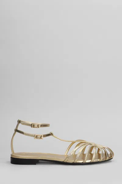 Alevì Elena 005 Flats In Gold Leather