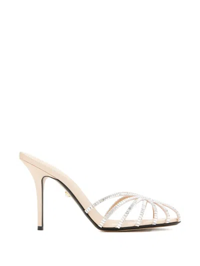 Alevì Emily Crystal-embellished Heeled Sandals In Multi