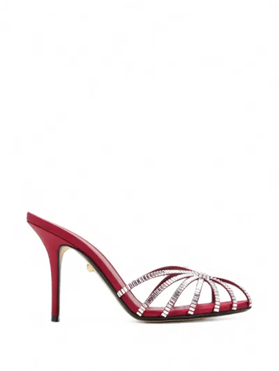 Alevì Emily Crystal-embellished Sandals In Red