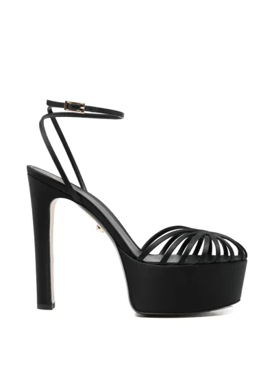 Alevì Eva Platform Strap Sandals In Black