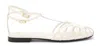 Alevì White Leather Elena Flats In White