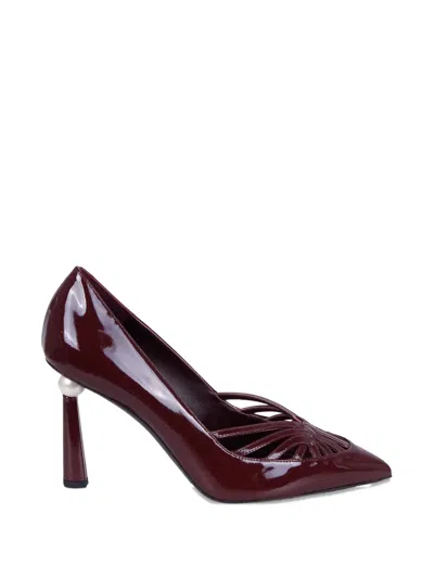 Alevì Gaia Cut-out Pumps In Burgundy