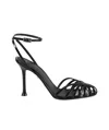 Alevì Patent Leather Ally Heeled Sandals 75 In Black