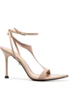 Alevì Jackie T-bar Sandals In Nude