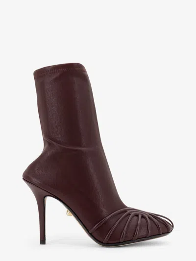 Alevì Karen Leather Boots In Red