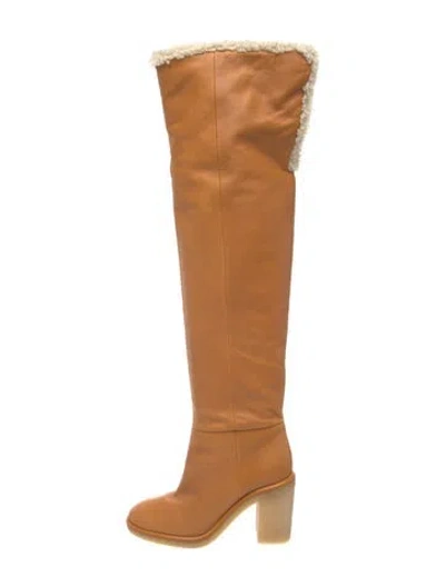 Pre-owned Alevì Leather Boots In Brown