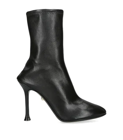 Alevì Leather Etienne Ankle Boots 95 In Black