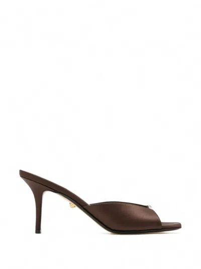 Alevì Luana Crystal-embellished Heeled Sandals In Brown
