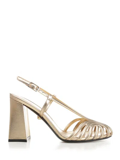 Alevì Marta Cage Sandal In Gold