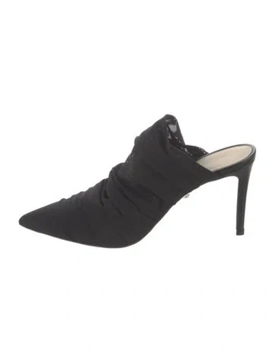 Pre-owned Alevì Mesh Mules In Black