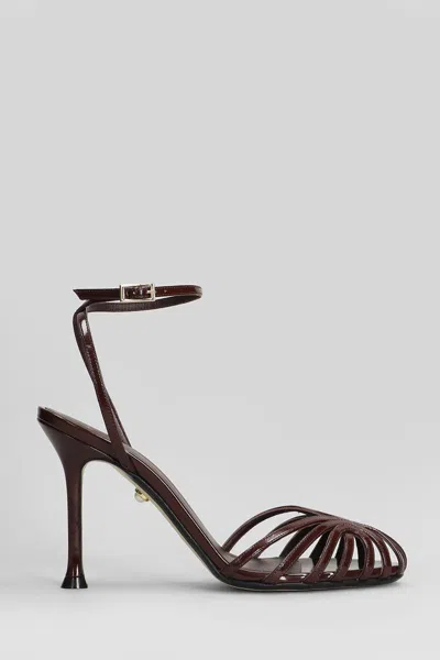 Alevì Milano Ally 95 Sandals In Burgundy