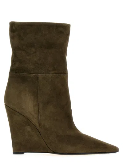 Alevì Milano Bay Ankle Boots In Green