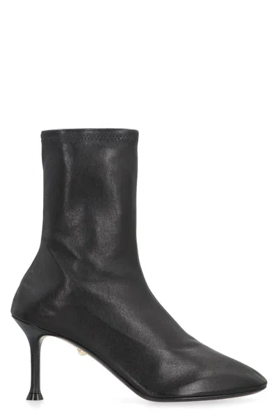 Alevì Milano Etienne Leather Ankle Boots In Black