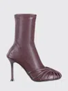 Alevì Milano Flat Ankle Boot  Woman Color Burgundy In Brown
