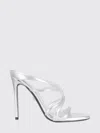Alevì Milano Mony Laminated Leather Mules With 11cm High Heel In Silver