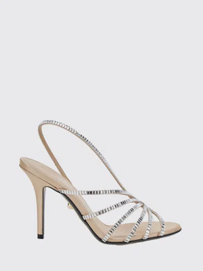 Alevì Milano Heeled Sandal Woman Color Steel In Silver