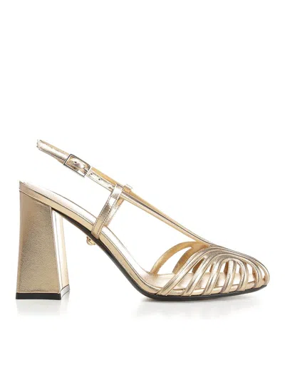 Alevì Milano Marta Cage Sandal In Gold