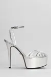 Alevì Milano Aleví Milano Woman Sandals Silver Size 7.5 Leather In Silver