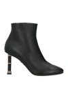 Alevì Milano Aleví Milano Woman Ankle Boots Black Size 11 Calfskin In Black