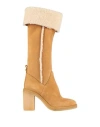 Alevì Milano Aleví Milano Woman Boot Camel Size 8 Leather In Gold