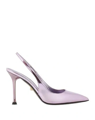 ALEVÌ MILANO ALEVÍ MILANO WOMAN PUMPS MAUVE SIZE 7.5 LEATHER