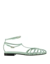 Alevì Milano Aleví Milano Woman Sandals Light Green Size 7 Leather